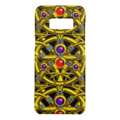 ABSTRACT GOLD CELTIC KNOTS WITH COLORFUL GEMSTONES Case_Mate SAMSUNG GALAXY S8 CASE