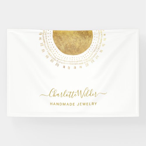 Abstract Gold Circle Handmade Jewelry Business  Banner