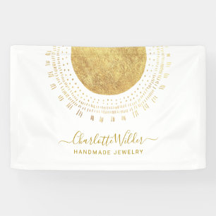 Abstract Gold Circle Handmade Jewelry Business  Banner