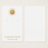 Abstract Gold Foil Circle Earring Display Card (Front & Back)