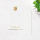 Abstract Gold Foil Circle Earring Display Card (Desk)