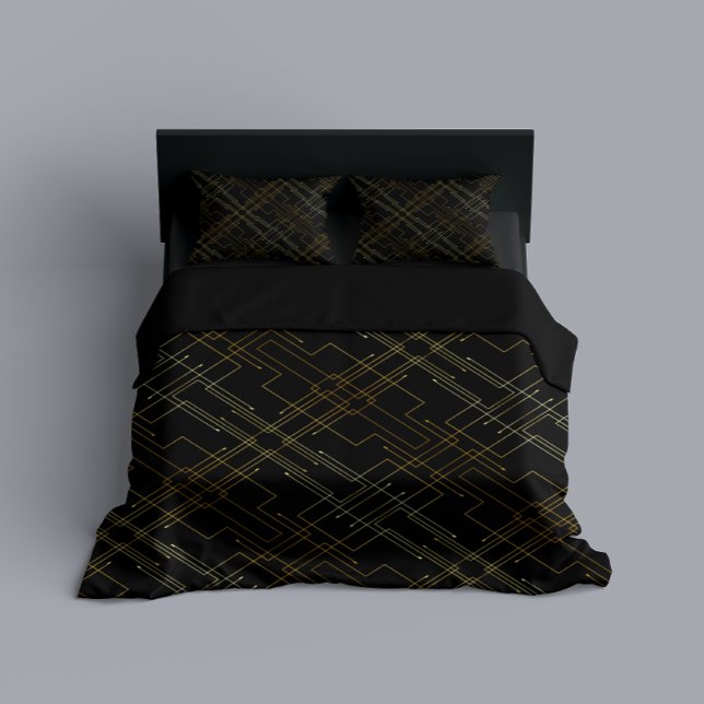 Abstract Gold Foil Duvet Cover (Creator Uploaded)