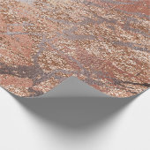 Abstract Gold Foil Metallic Rose Copper Bronze Wrapping Paper (Corner)
