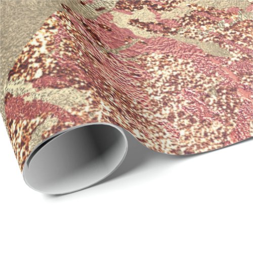 Abstract Gold Foil Metallic Rose Gold Copper Wrapping Paper
