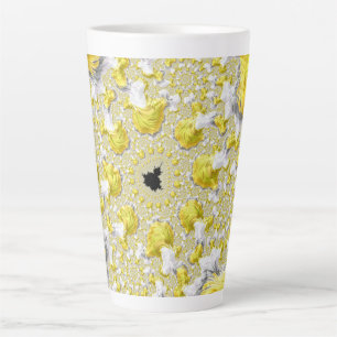 Abstract Gold Fractal Latte Mug