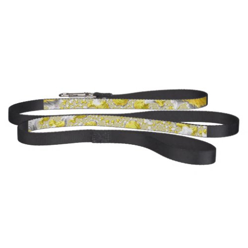 Abstract Gold Fractal Pattern Pet Leash