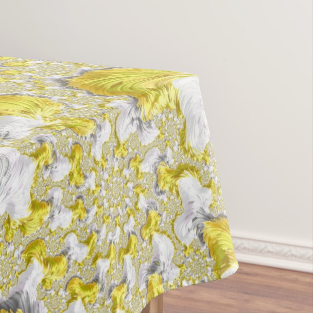 Abstract Gold Fractal Tablecloth (In Situ)