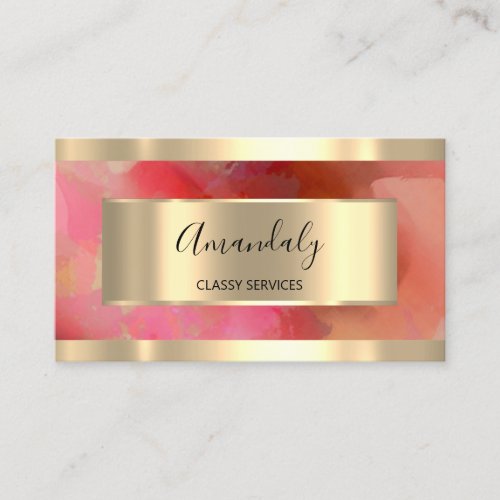 Abstract  Gold Framed Elegant Professional Modern Business Card