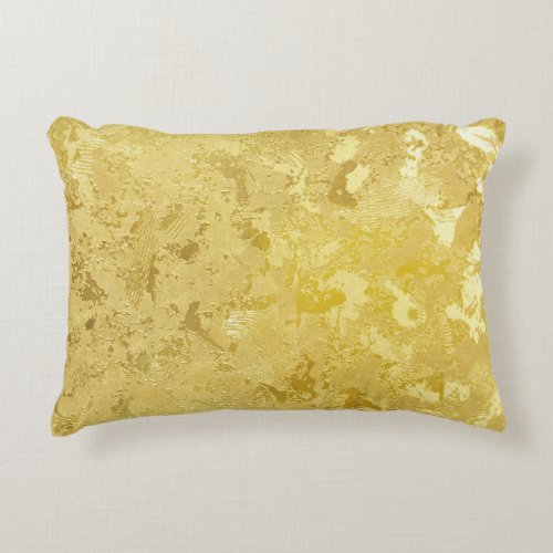 Abstract Gold Grunge Texture Background Accent Pillow