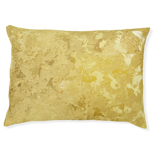 Abstract Gold Grunge Texture Background Pet Bed