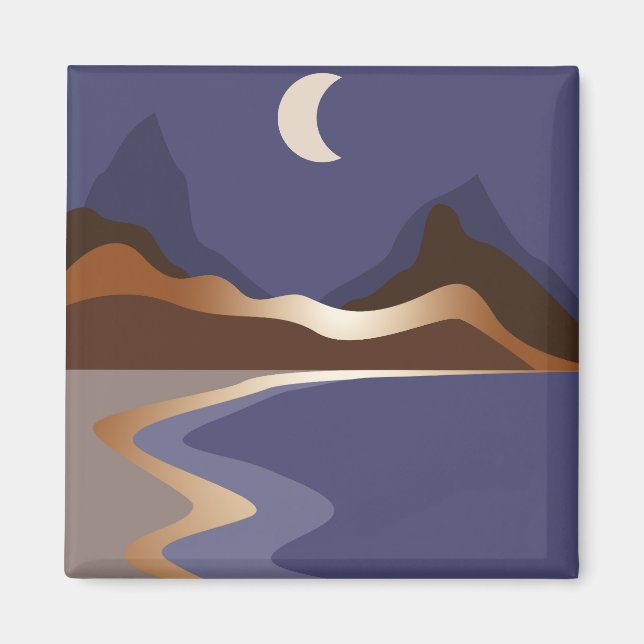 Abstract gold landscape magnet (Front)