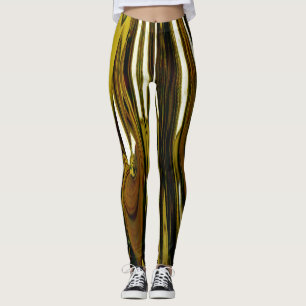 Abstract Gold Leggings