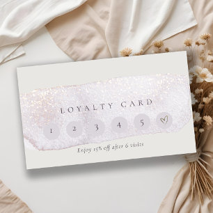 Abstract Gold Lilac Brush Stoke 6 Punch Loyalty Business Card