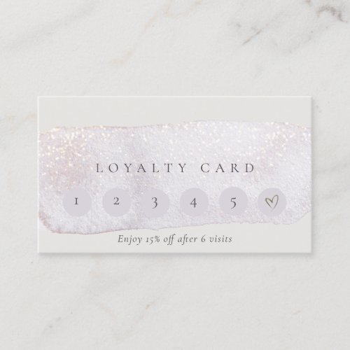 Abstract Gold Lilac Brush Stoke 6 Punch Loyalty Business Card