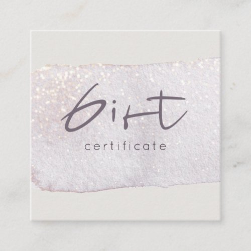Abstract Gold Lilac Brush Stoke Gift Certificate