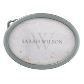 Abstract cool waters Paint Splatters Oval Belt Buckle | Zazzle display picture 2