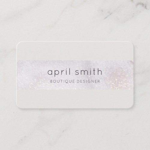 Abstract Gold Lilac Brush Stoke Watercolor Glitter Business Card