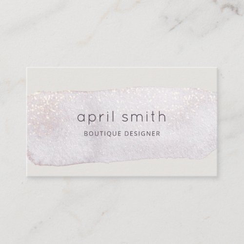 Abstract Gold Lilac Brush Stoke Watercolor Shimmer Business Card