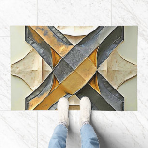 Abstract Gold Metal Design Doormat