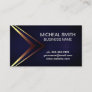 Abstract Gold Metallic Blue Texture Background Business Card