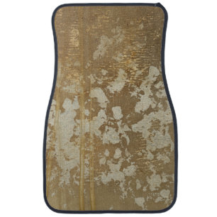 Abstract Gold Painting with Silver Speckles Car Mat