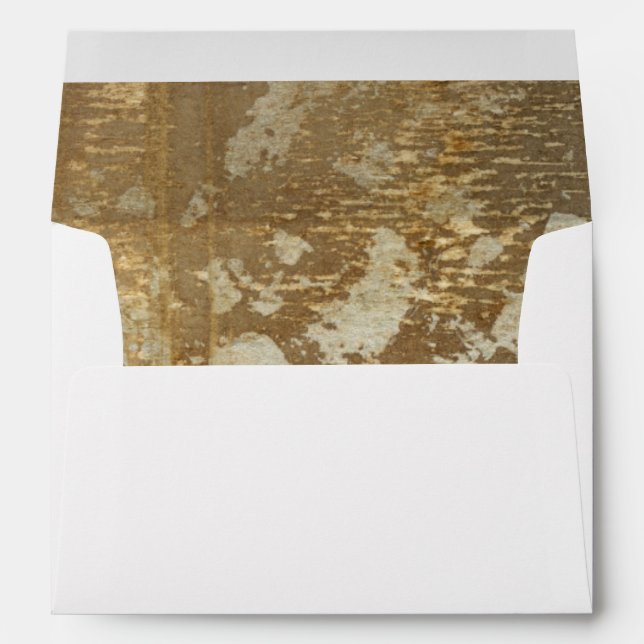 Abstract Gold Painting with Silver Speckles Envelope (Back (Bottom))