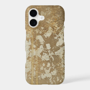 Abstract Gold Painting with Silver Speckles iPhone 17 Case