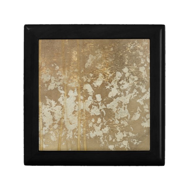 Abstract Gold Painting with Silver Speckles Jewelry Box (Front)
