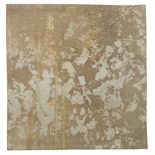 Abstract Gold Painting with Silver Speckles Napkin