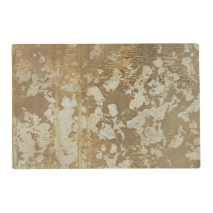 Abstract Gold Painting with Silver Speckles Placemat