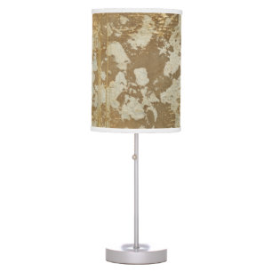 Abstract Gold Painting with Silver Speckles Table Lamp