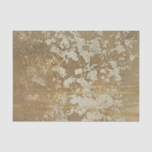 Abstract Gold Painting with Silver Speckles Tissue Paper