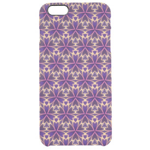 Abstract Gold Pink Flowers Clear iPhone 6 Plus Case
