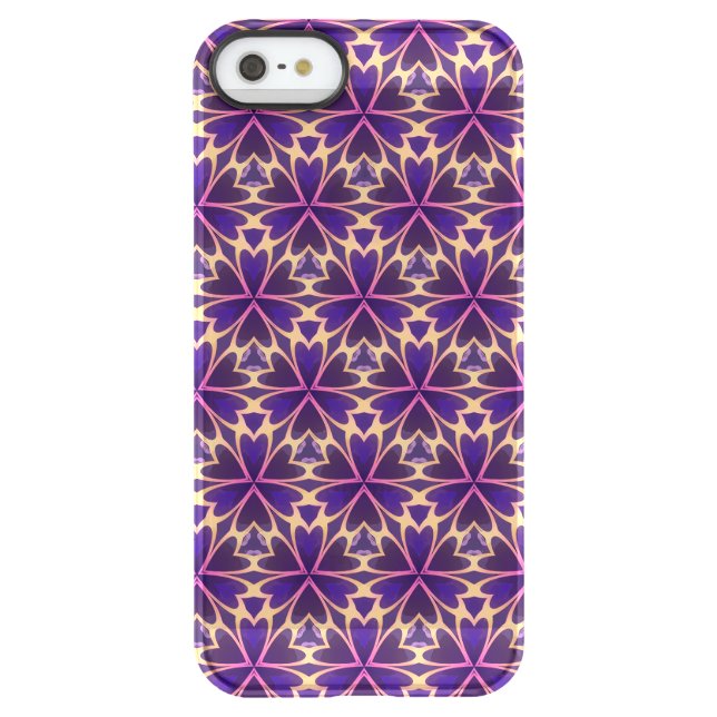 Abstract Gold Pink Flowers Uncommon iPhone Case (Back)
