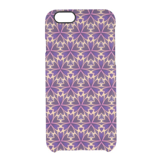 Abstract Gold Pink Flowers Uncommon iPhone Case (Back)