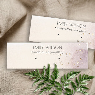 Abstract Gold Purple Watercolor Earring Display Mini Business Card