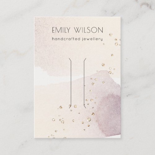 Abstract Gold Purple Watercolor Hair Clip Display Business Card