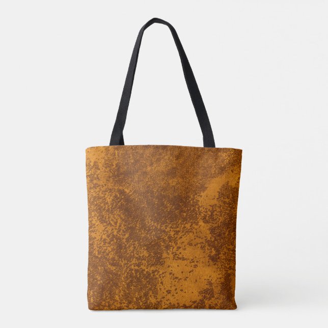 Abstract gold rustic paper tote bag (Back)