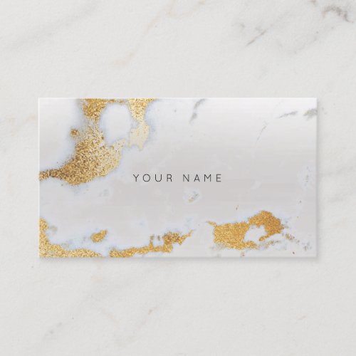 Abstract Gold Silver Gray Marble Metallic Stylist Business Card