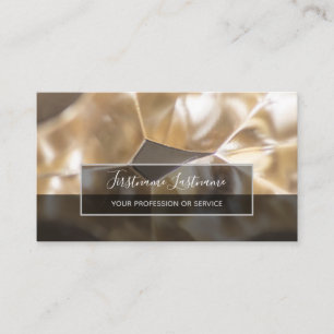 Abstract gold silver metal alloy structures business card