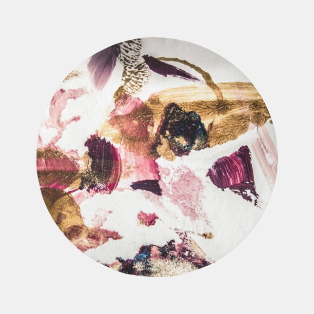 Abstract Gold Sparkles Creative Art Rug (Front)