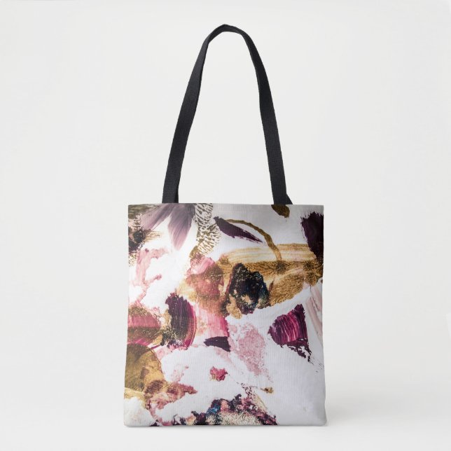 Abstract Gold Sparkles Creative Art Tote Bag (Front)