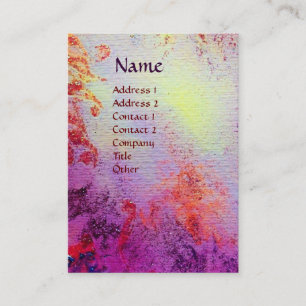 ABSTRACT GOLD SWIRLS MONOGRAM purple fuchsia pink Business Card