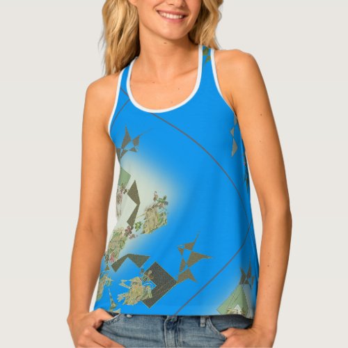 Abstract Gold Symmetry Womens Tank Top
