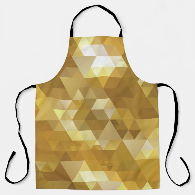 Abstract Gold Triangle Texture Apron (Front)