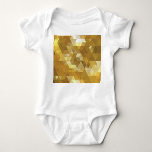Abstract Gold Triangle Texture Baby Bodysuit