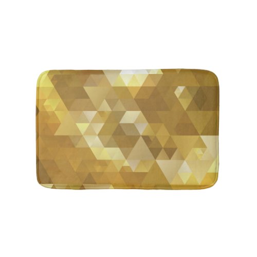 Abstract Gold Triangle Texture Bath Mat