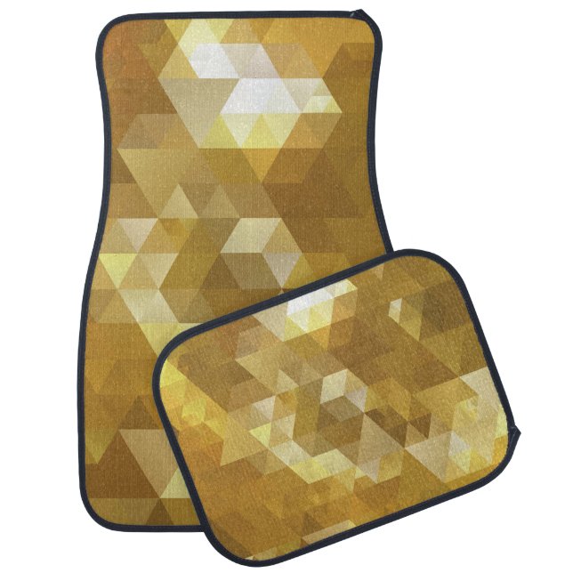 Abstract Gold Triangle Texture Car Floor Mat (Set)