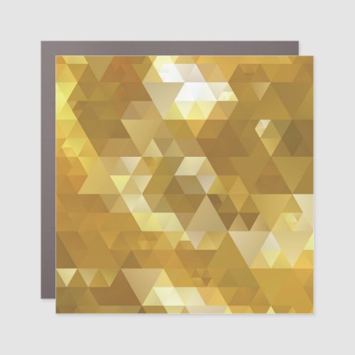 Abstract Gold Triangle Texture Car Magnet