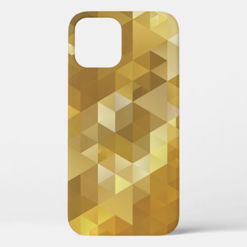 Abstract Gold Triangle Texture iPhone 12 Case
